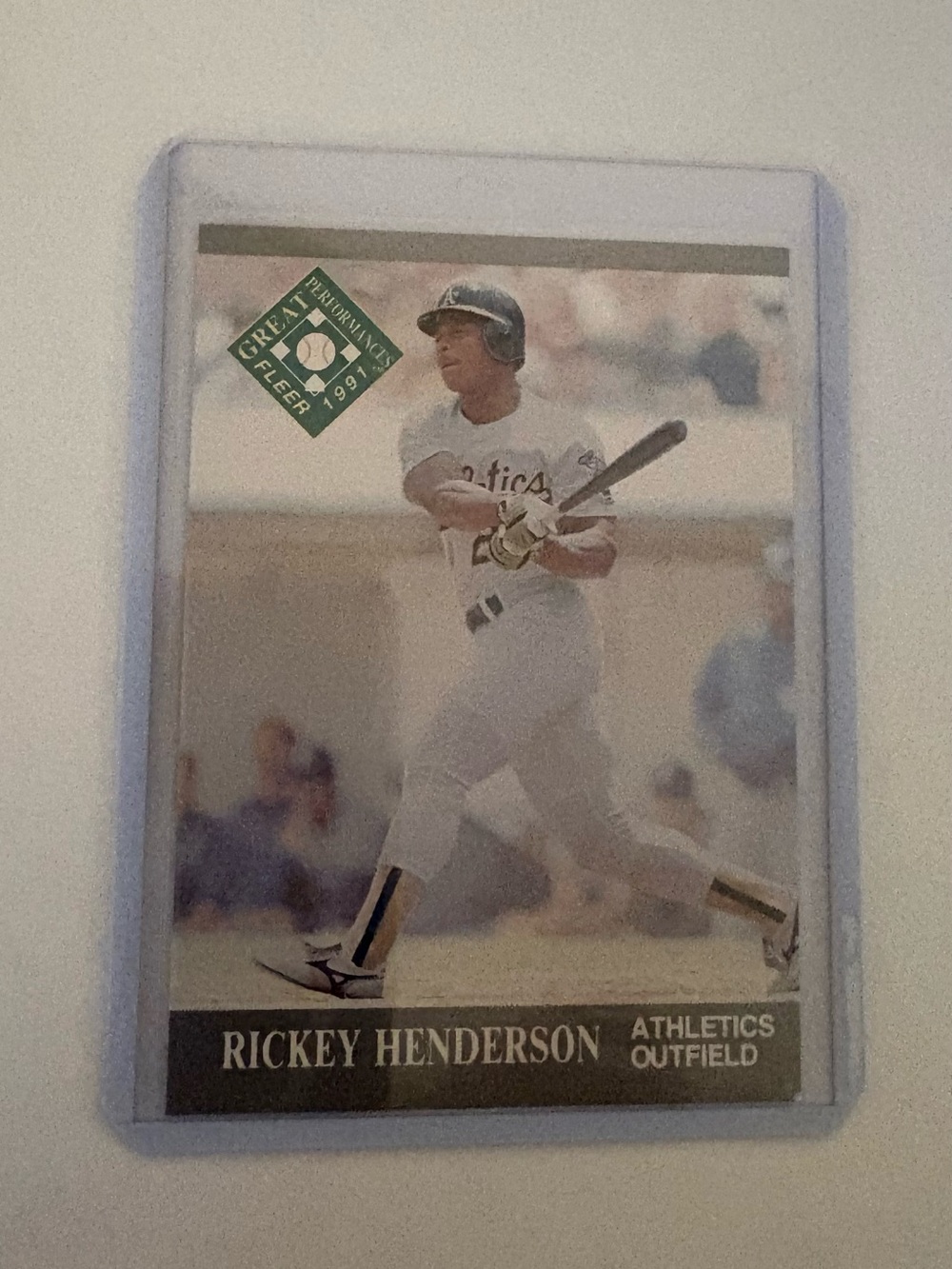 Rickey Henderson Athletics Trading Card - White